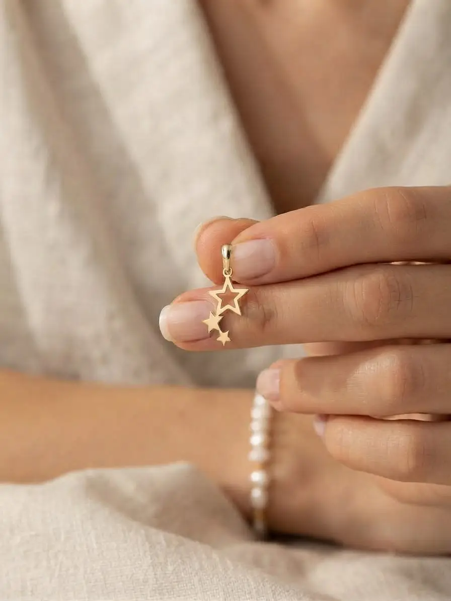 Orjinal 14 Ayar Sertifikalı Altın Minimalist Kolye Ucu Charm Çeşitleri